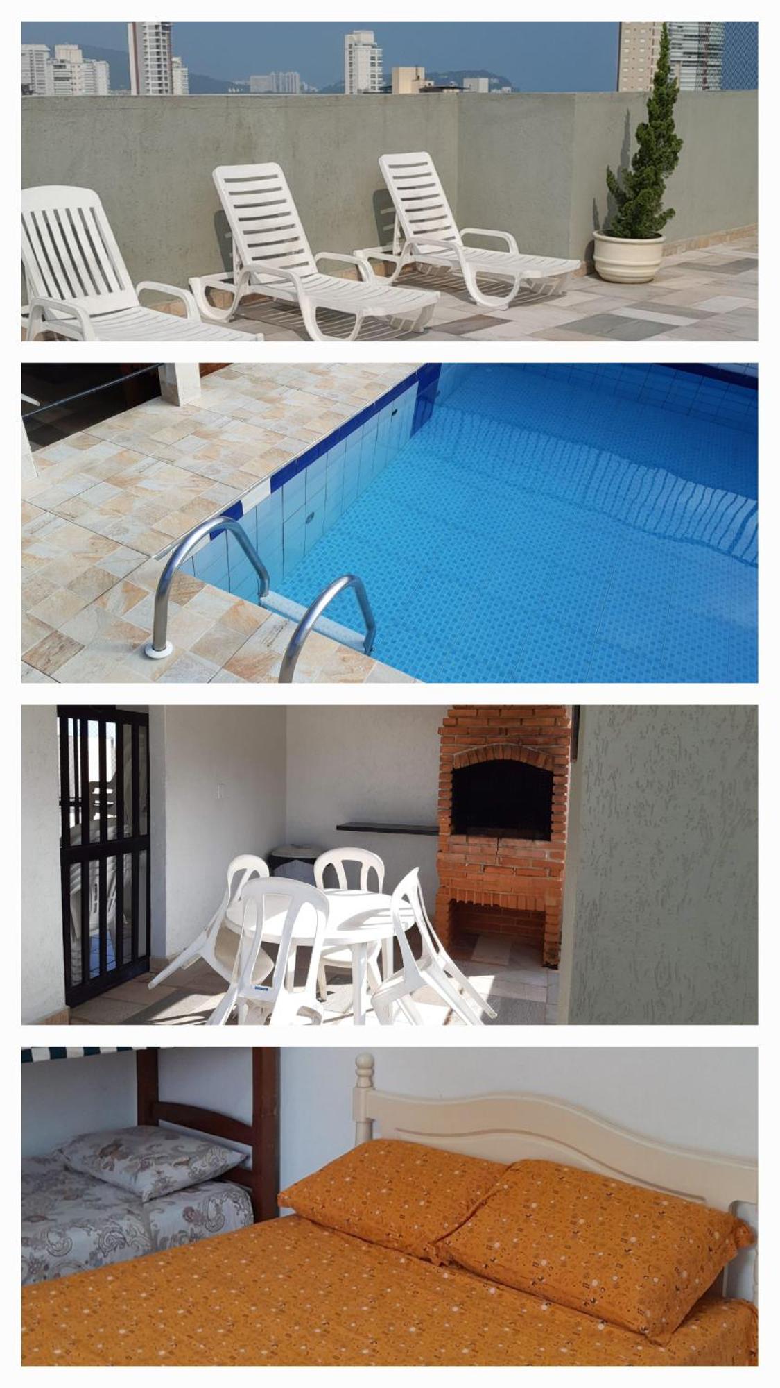 Appartement 500M Da Praia, Predio Cm Piscina, 1Garagem, Wi-Fi 300 Mbps, Centro De Guaruja, Proximo A Praia E Comercio, Horarios Check-In E Check-Out Flexiveis, Churrasqueira, Extérieur photo